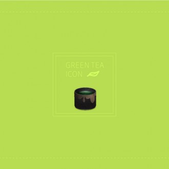 Green Tea with Craft Cup Icon